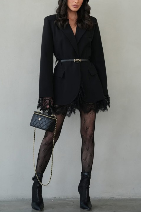 Сако ZRELONDA, Цвят: черен, IVET.BG - Твоят онлайн бутик.