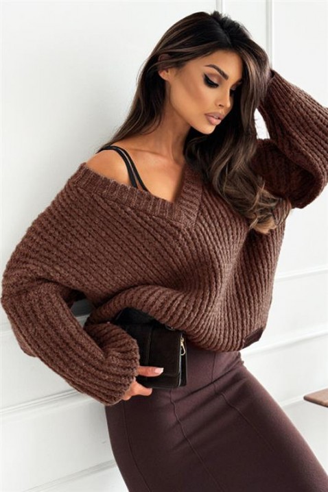 Пуловер SLEVOLDA MOCHA, Цвят: мока, IVET.BG - Твоят онлайн бутик.