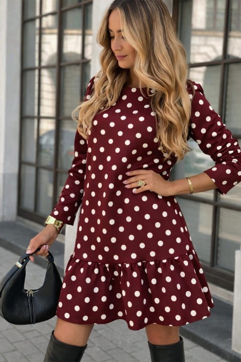 Рокля FIOVERA BORDO, Цвят: бордо, IVET.BG - Твоят онлайн бутик.