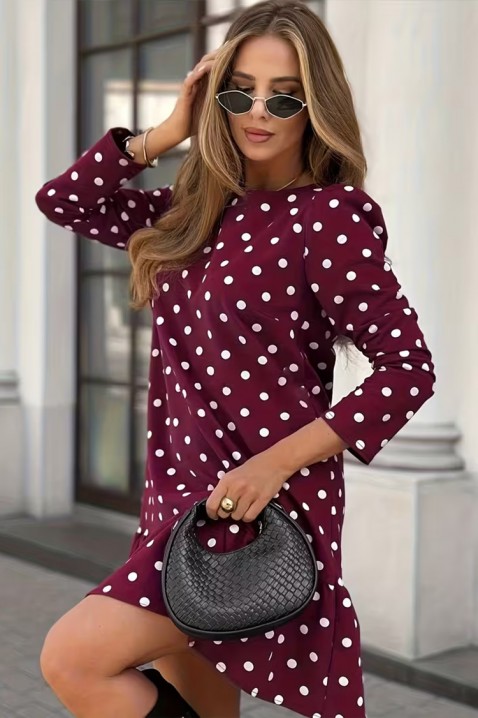 Рокля FIOVERA BORDO, Цвят: бордо, IVET.BG - Твоят онлайн бутик.