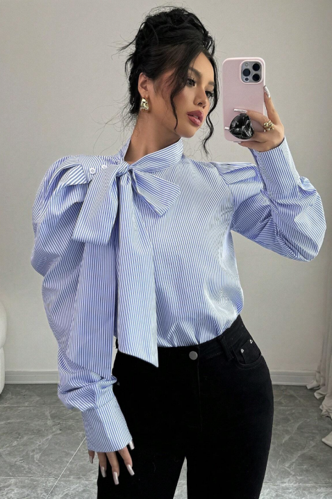 Дамска риза ZAROLVA SKY, Цвят: светлосин, IVET.BG - Твоят онлайн бутик.