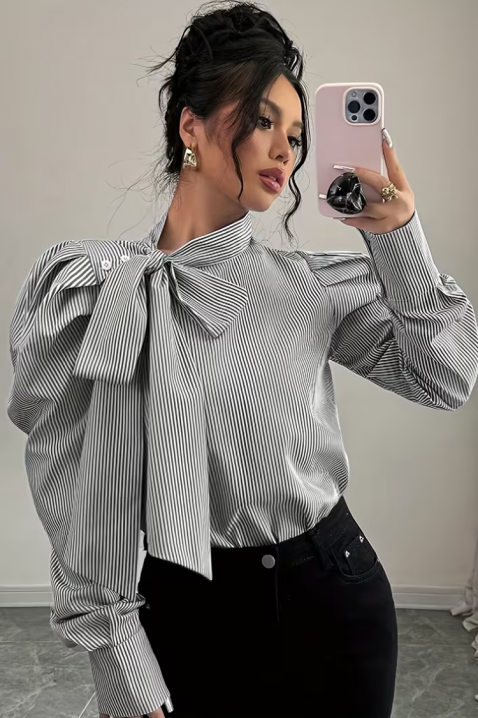 Дамска риза ZAROLVA GREY, Цвят: сив, IVET.BG - Твоят онлайн бутик.