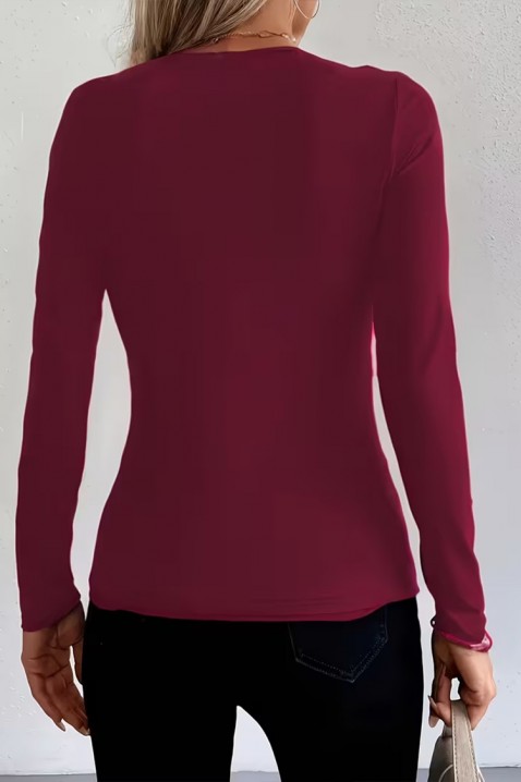 Дамска блуза ZENDILZA, Цвят: бордо, IVET.BG - Твоят онлайн бутик.