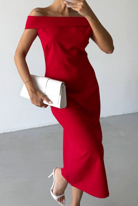 Рокля CHERZILA, Цвят: червен, IVET.BG - Твоят онлайн бутик.