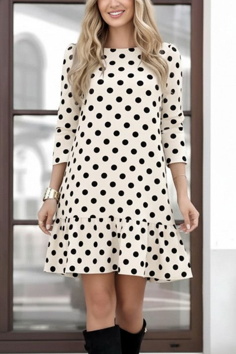 Рокля DORONZA ECRU, Цвят: екрю, IVET.BG - Твоят онлайн бутик.