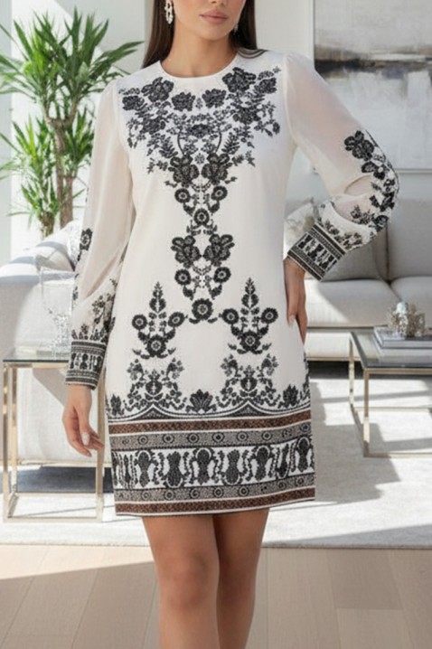 Рокля MIOGENFA, Цвят: бял, IVET.BG - Твоят онлайн бутик.