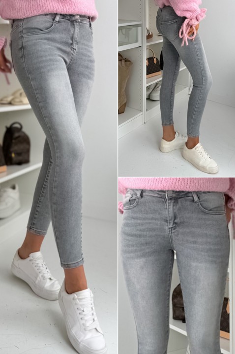 Дънки HREVILDA, Цвят: сив, IVET.BG - Твоят онлайн бутик.