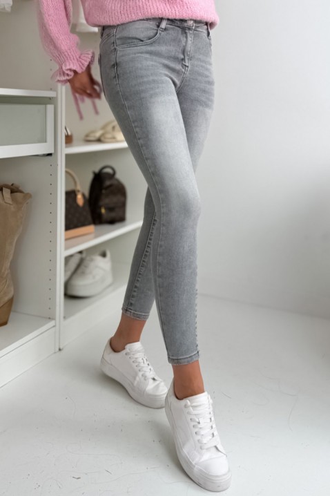 Дънки HREVILDA, Цвят: сив, IVET.BG - Твоят онлайн бутик.