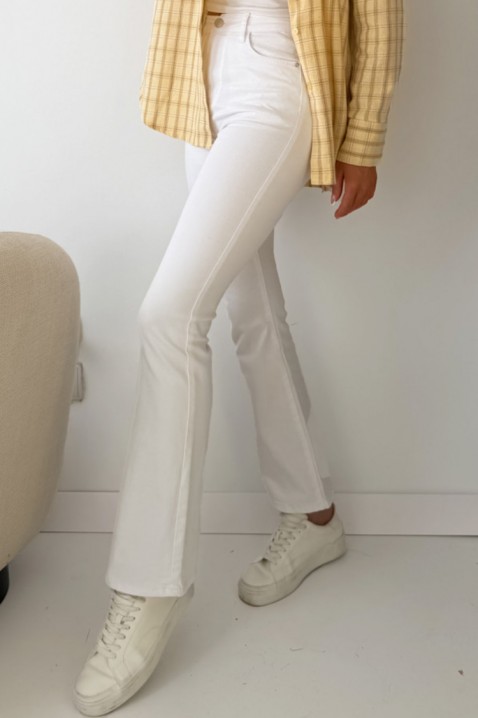 Дънки GLORZELA, Цвят: бял, IVET.BG - Твоят онлайн бутик.