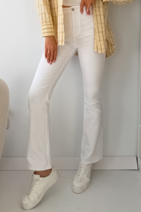 Дънки GLORZELA, Цвят: бял, IVET.BG - Твоят онлайн бутик.