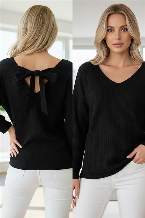 Дамска блуза ERMOLTA BLACK, Цвят: черен, IVET.BG - Твоят онлайн бутик.