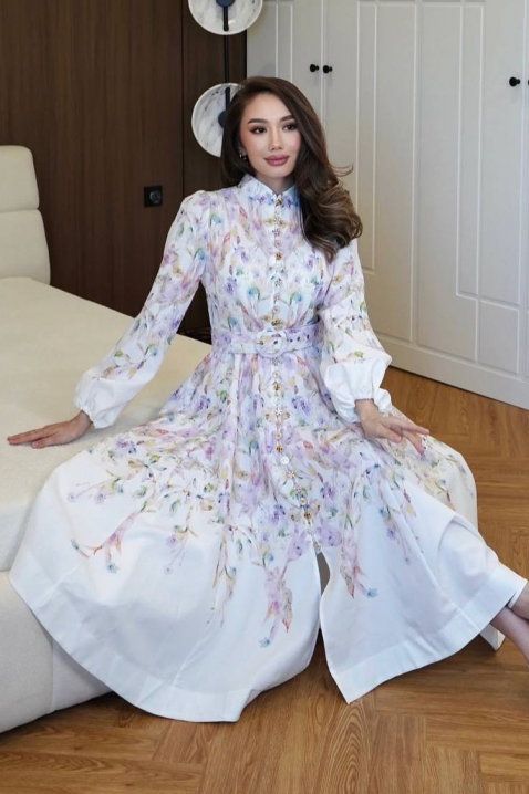 Рокля GERGONZA, Цвят: бял, IVET.BG - Твоят онлайн бутик.