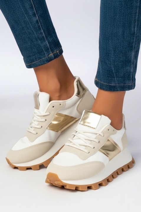 Дамски маратонки ORNABELZA GOLDEN, Цвят: златен, IVET.BG - Твоят онлайн бутик.