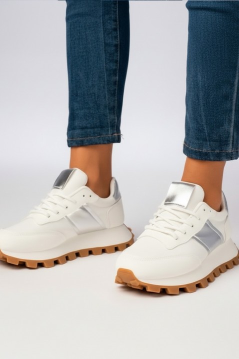 Дамски маратонки ORNABELZA SILVER, Цвят: сребърен, IVET.BG - Твоят онлайн бутик.