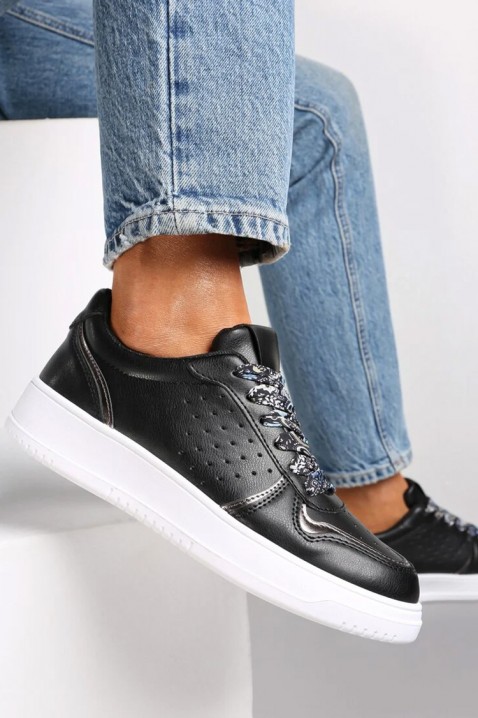 Дамски кецове VRILONZA, Цвят: черен, IVET.BG - Твоят онлайн бутик.