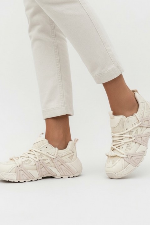Дамски маратонки VELVERZA ECRU, Цвят: екрю, IVET.BG - Твоят онлайн бутик.