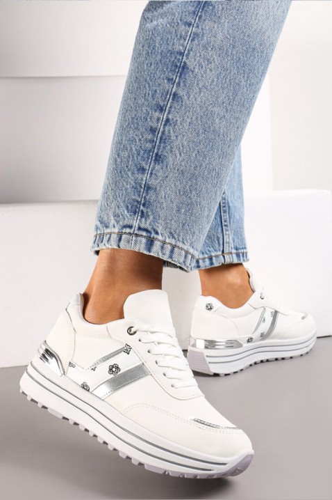 Дамски маратонки ELONDELA WHITE, Цвят: бял, IVET.BG - Твоят онлайн бутик.