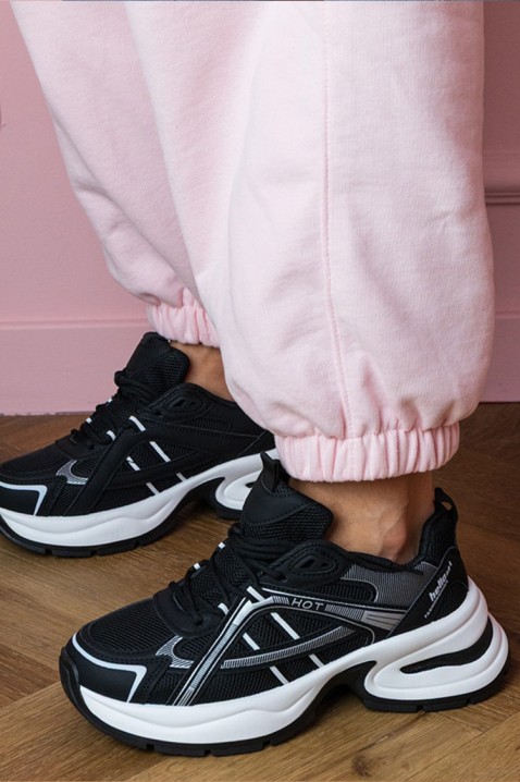 Дамски маратонки GLEMOLZA BLACK, Цвят: черен, IVET.BG - Твоят онлайн бутик.