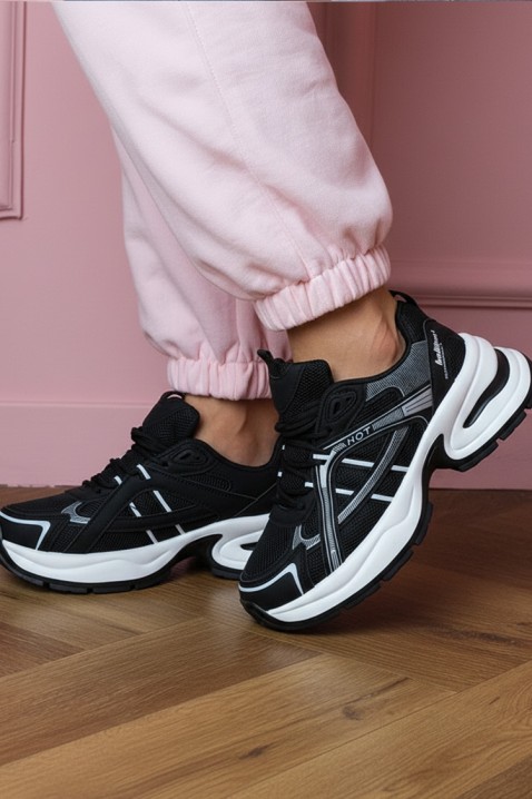 Дамски маратонки GLEMOLZA BLACK, Цвят: черен, IVET.BG - Твоят онлайн бутик.