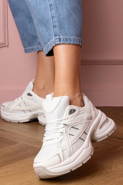 Дамски маратонки GLEMOLZA WHITE, Цвят: бял, IVET.BG - Твоят онлайн бутик.