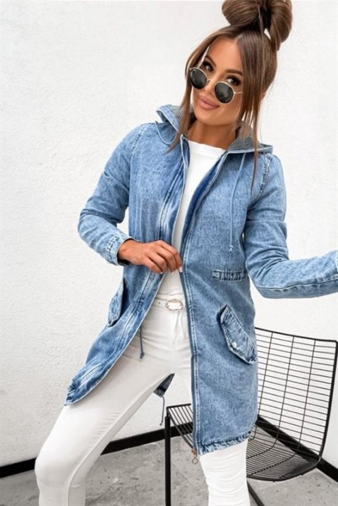 Дънково яке AMIRSA, Цвят: син, IVET.BG - Твоят онлайн бутик.