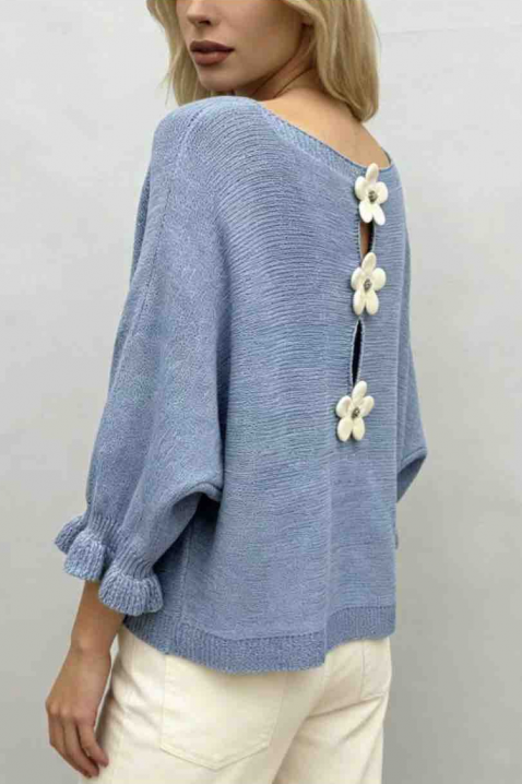 Пуловер DARVOLA SKY, Цвят: светлосин, IVET.BG - Твоят онлайн бутик.