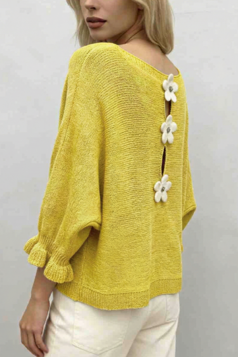 Пуловер DARVOLA YELLOW, Цвят: жълт, IVET.BG - Твоят онлайн бутик.