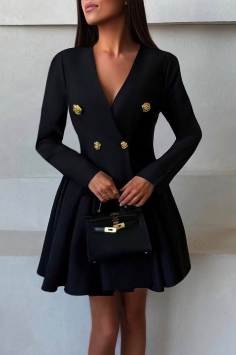 Рокля ANAZOLVA, Цвят: черен, IVET.BG - Твоят онлайн бутик.