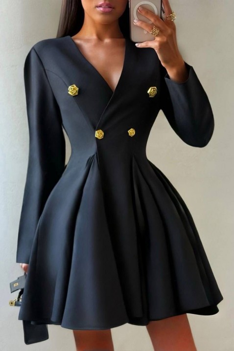 Рокля ANAZOLVA, Цвят: черен, IVET.BG - Твоят онлайн бутик.