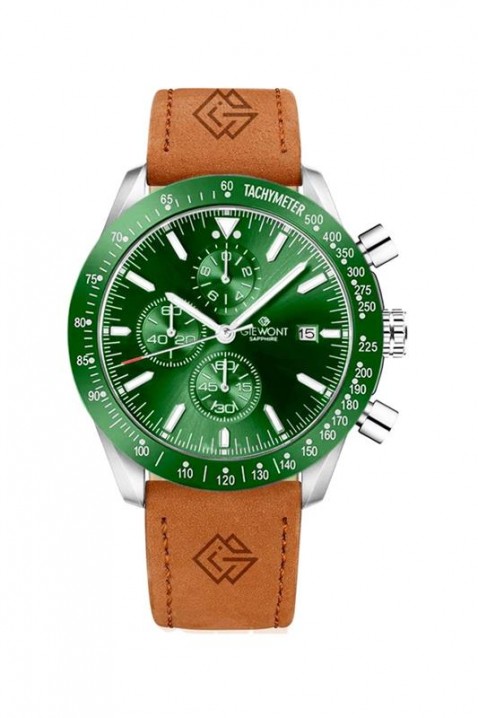 Мъжки часовник Giewont Chronograph Sapphire Green, Цвят: зелен, IVET.BG - Твоят онлайн бутик.