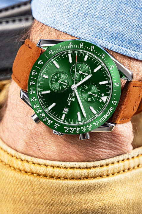 Мъжки часовник Giewont Chronograph Sapphire Green, Цвят: зелен, IVET.BG - Твоят онлайн бутик.