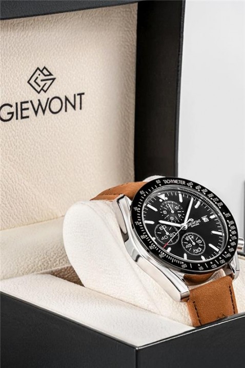 Мъжки часовник Giewont Chronograph Sapphire Black, Цвят: черен, IVET.BG - Твоят онлайн бутик.