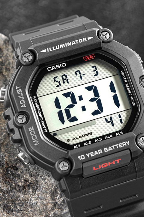 Мъжки часовник CASIO AE-1600H-1AVDF, Цвят: черен, IVET.BG - Твоят онлайн бутик.