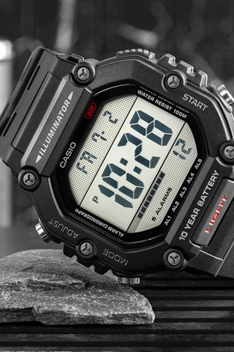 Мъжки часовник CASIO AE-1600H-1AVDF, Цвят: черен, IVET.BG - Твоят онлайн бутик.