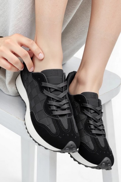 Дамски маратонки NERDONA BLACK, Цвят: черен, IVET.BG - Твоят онлайн бутик.