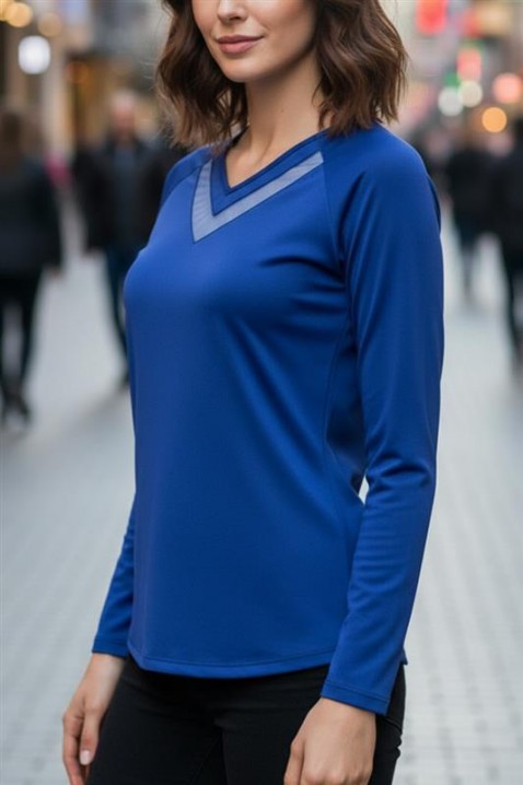 Дамска блуза RIONELDA BLUE, Цвят: син, IVET.BG - Твоят онлайн бутик.