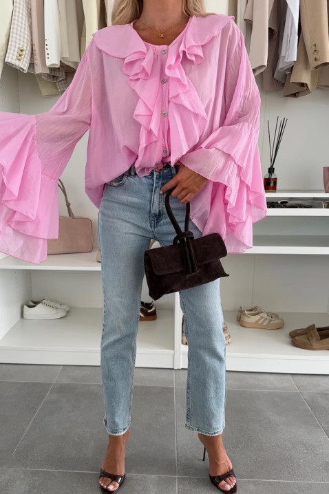 Дамска риза VOLELANDA PINK, Цвят: розов, IVET.BG - Твоят онлайн бутик.