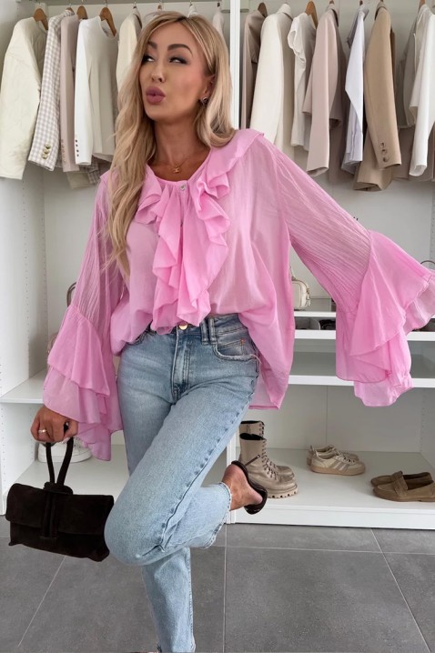 Дамска риза VOLELANDA PINK, Цвят: розов, IVET.BG - Твоят онлайн бутик.