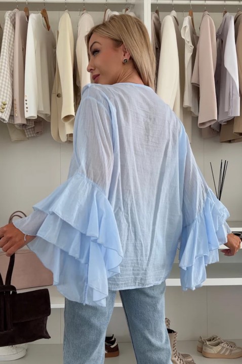 Дамска риза VOLELANDA SKY, Цвят: светлосин, IVET.BG - Твоят онлайн бутик.