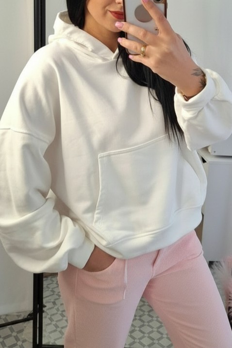 Суичър RIVROLDA WHITE, Цвят: бял, IVET.BG - Твоят онлайн бутик.