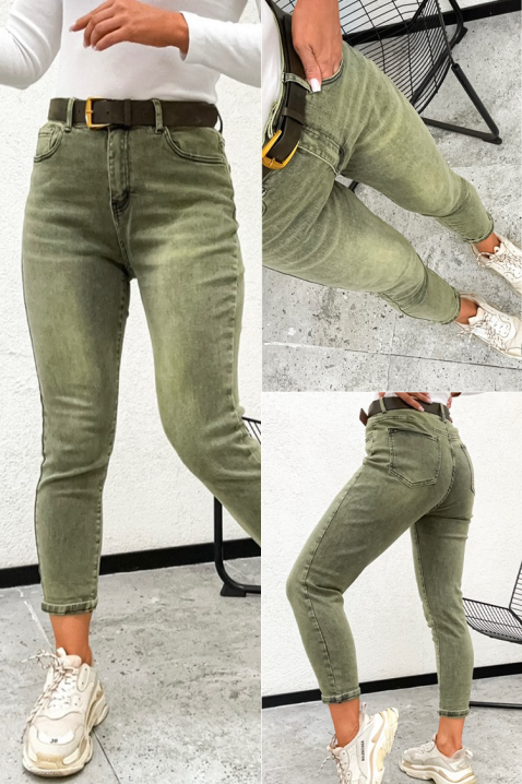 Дънки ZOYANZA, Цвят: зелен, IVET.BG - Твоят онлайн бутик.