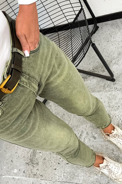 Дънки ZOYANZA, Цвят: зелен, IVET.BG - Твоят онлайн бутик.