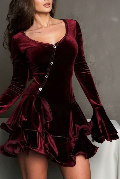 Рокля VERLIANA BORDO, Цвят: бордо, IVET.BG - Твоят онлайн бутик.