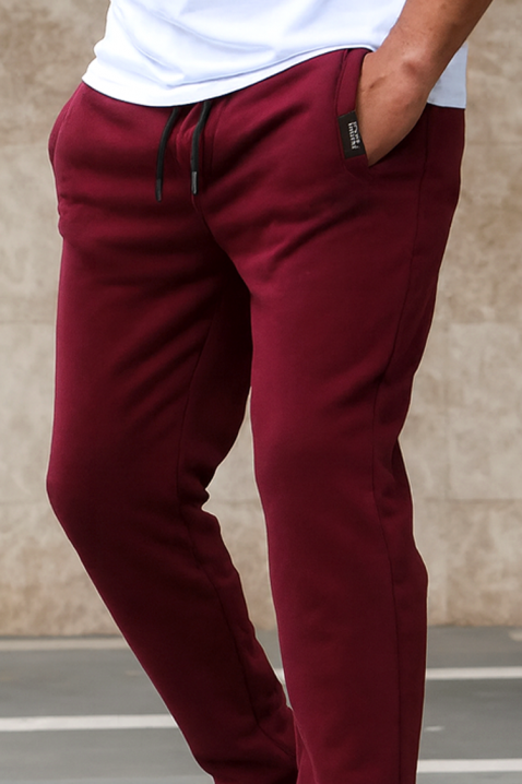 Мъжки панталон FRONOZO BORDO, Цвят: бордо, IVET.BG - Твоят онлайн бутик.