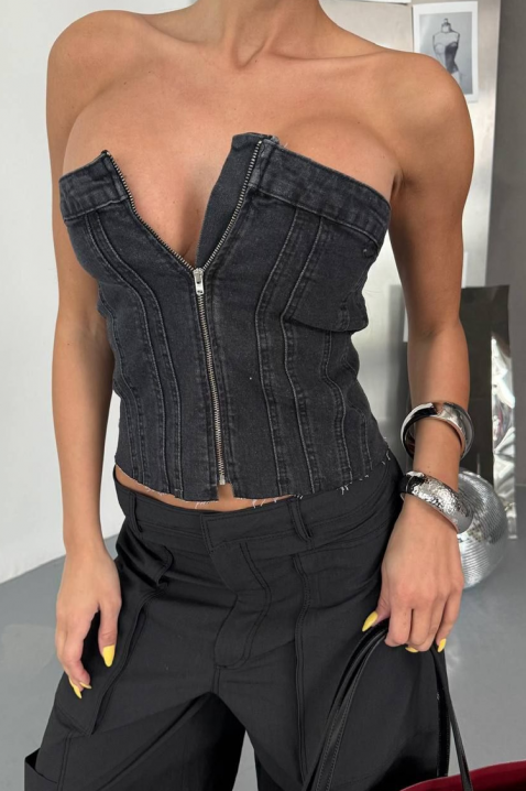 Топ ERELONZA BLACK, Цвят: черен, IVET.BG - Твоят онлайн бутик.