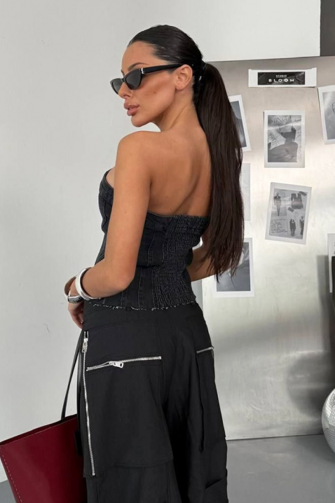 Топ ERELONZA BLACK, Цвят: черен, IVET.BG - Твоят онлайн бутик.