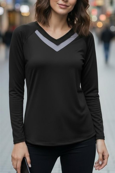 Дамска блуза RIONELDA BLACK, Цвят: черен, IVET.BG - Твоят онлайн бутик.