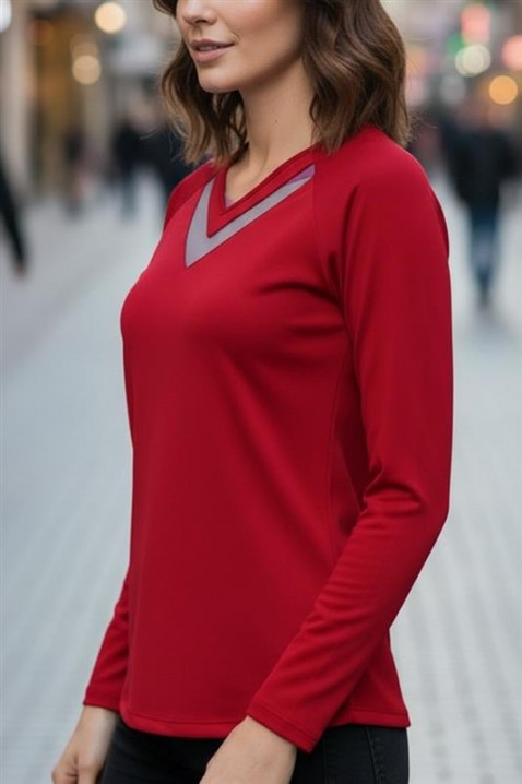 Дамска блуза RIONELDA RED, Цвят: червен, IVET.BG - Твоят онлайн бутик.