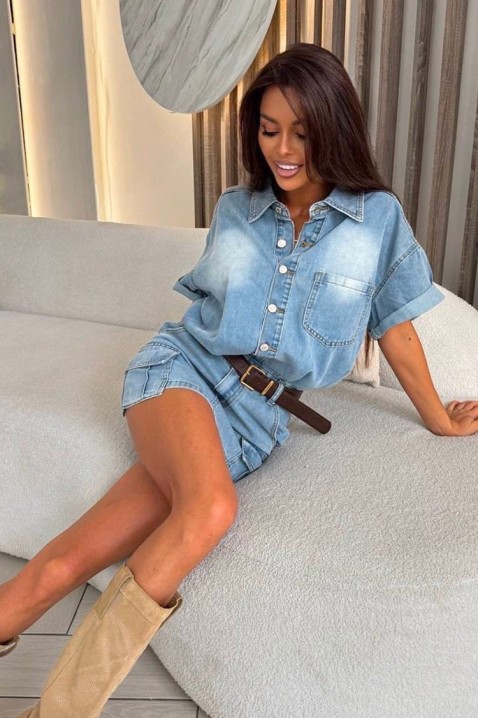 Рокля NEBRALENDA, Цвят: светлосин, IVET.BG - Твоят онлайн бутик.