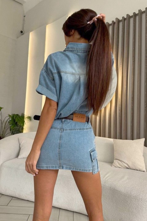 Рокля NEBRALENDA, Цвят: светлосин, IVET.BG - Твоят онлайн бутик.